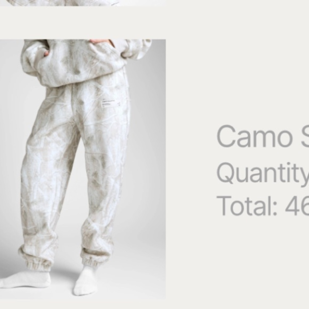 Stylish Cream Camo Women's Sweatpants - Brand New
